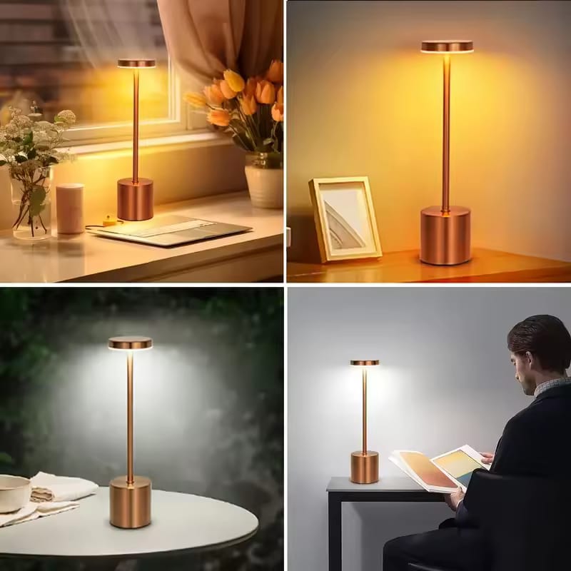 Modern LED Desk Lamp with Touch Control & USB Rechargeable