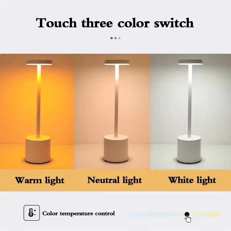 Modern LED Desk Lamp with Touch Control & USB Rechargeable