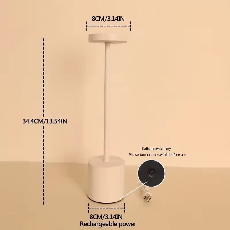 Modern LED Desk Lamp with Touch Control & USB Rechargeable