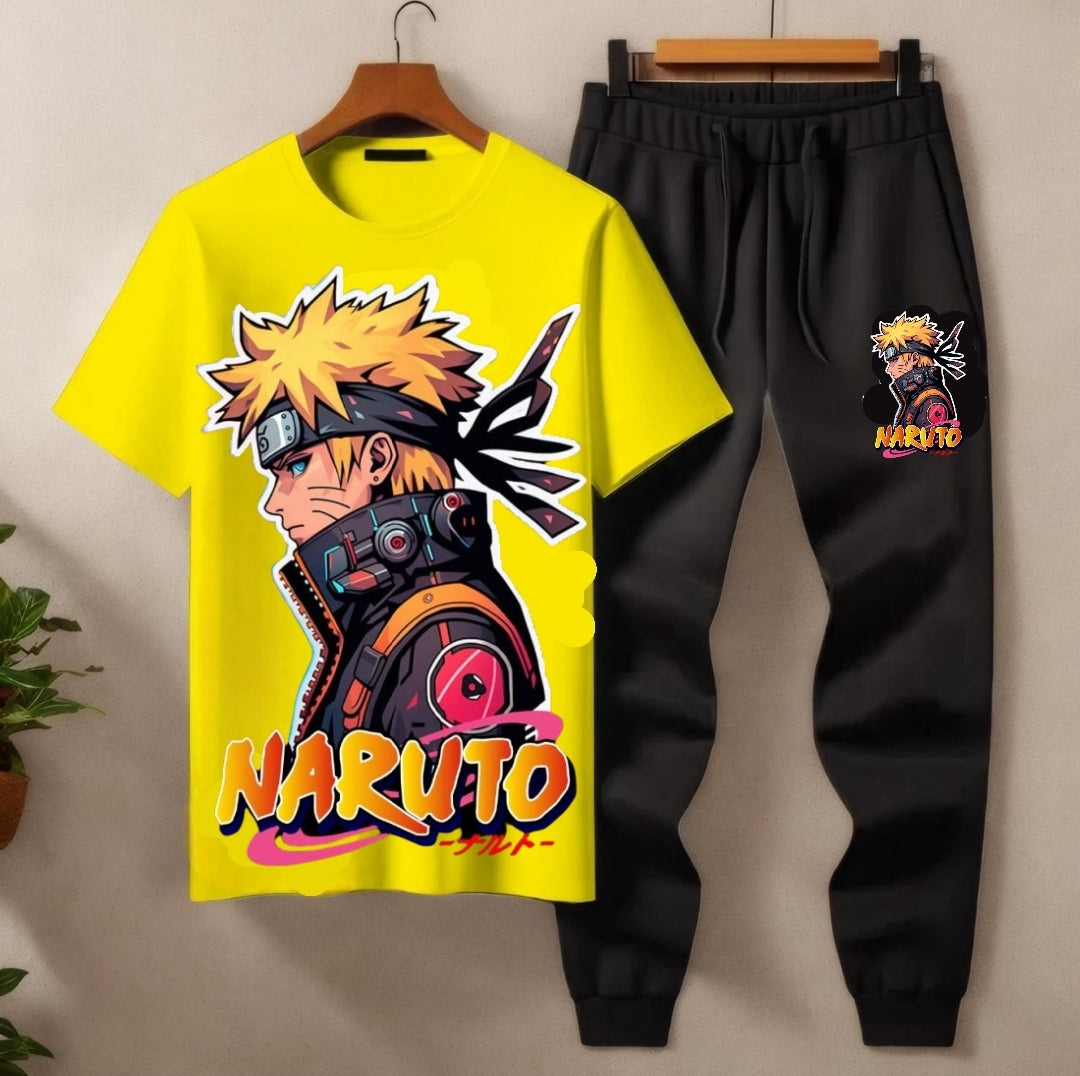 Summer Tracksuit – Naruto Graphic T-Shirt & Jogger Pants (Multiple Colours) – 40% OFF
