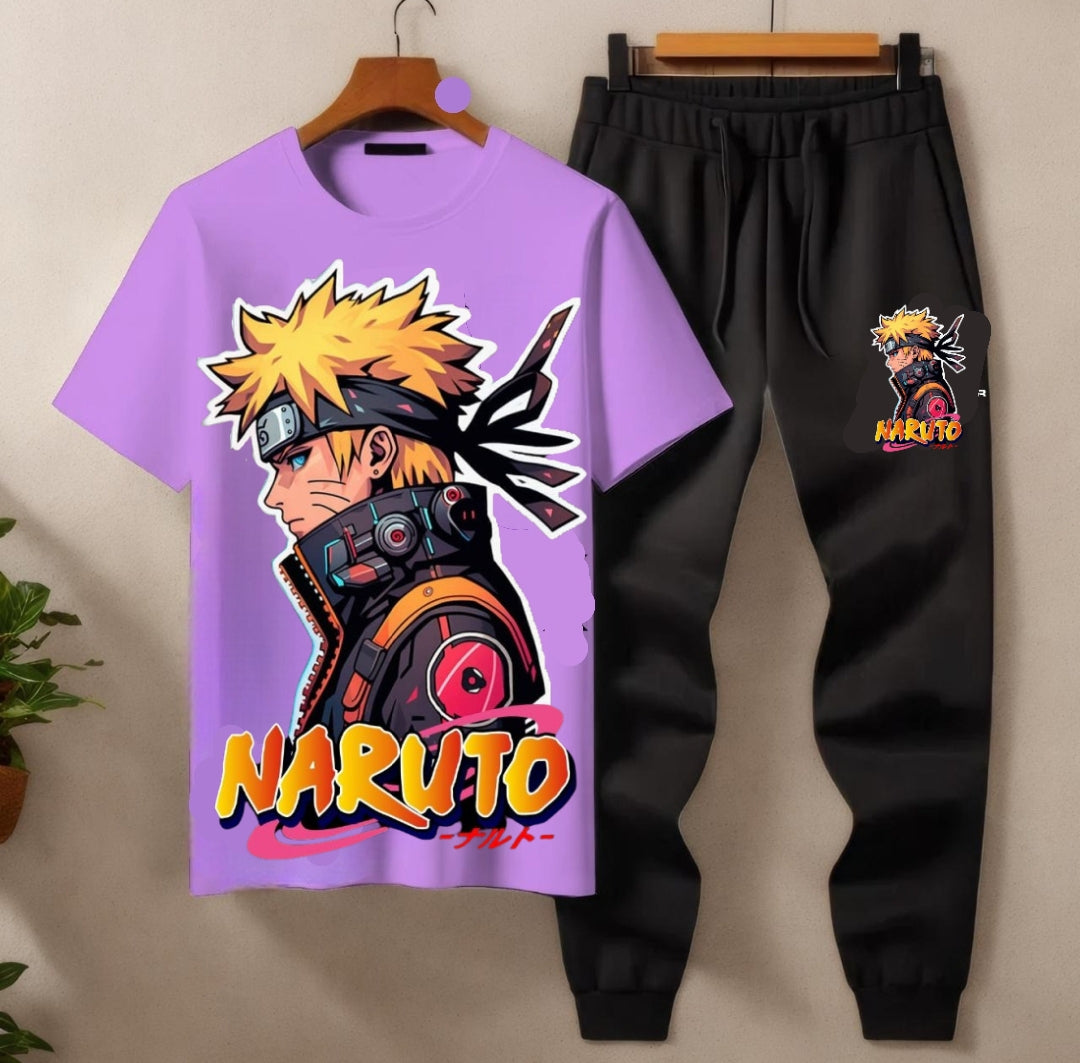 Summer Tracksuit – Naruto Graphic T-Shirt & Jogger Pants (Multiple Colours) – 40% OFF