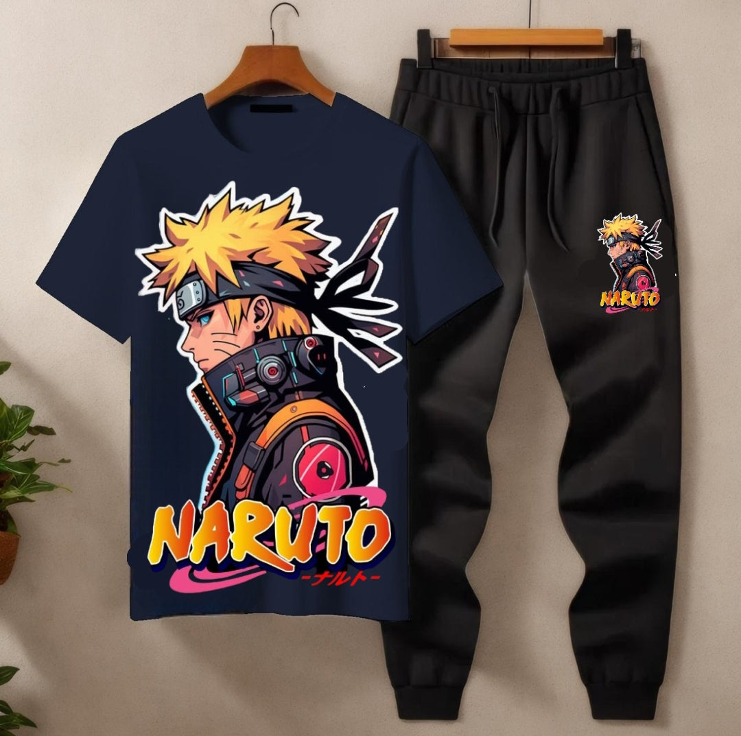 Summer Tracksuit – Naruto Graphic T-Shirt & Jogger Pants (Multiple Colours) – 40% OFF