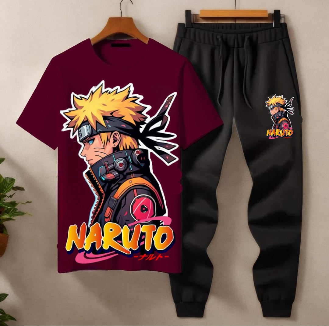 Summer Tracksuit – Naruto Graphic T-Shirt & Jogger Pants (Multiple Colours) – 40% OFF