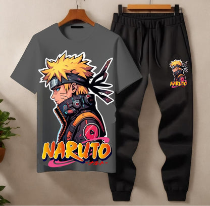 Summer Tracksuit – Naruto Graphic T-Shirt & Jogger Pants (Multiple Colours) – 40% OFF