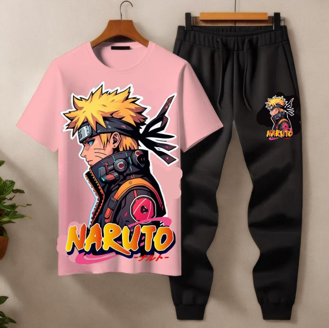 Summer Tracksuit – Naruto Graphic T-Shirt & Jogger Pants (Multiple Colours) – 40% OFF