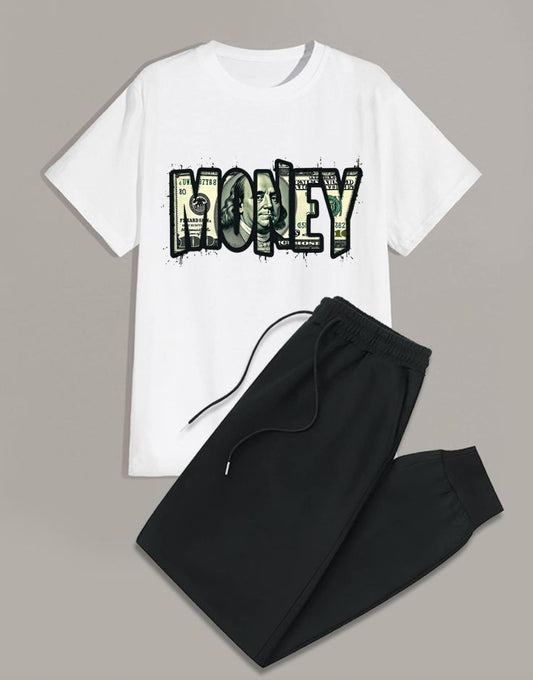Summer Tracksuit – “Money” Graphic T-Shirt & Jogger Pants
