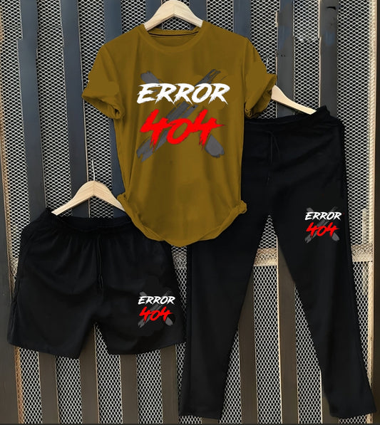 Pack of 3 | Stylish T-Shirt, Trouser & Shorts