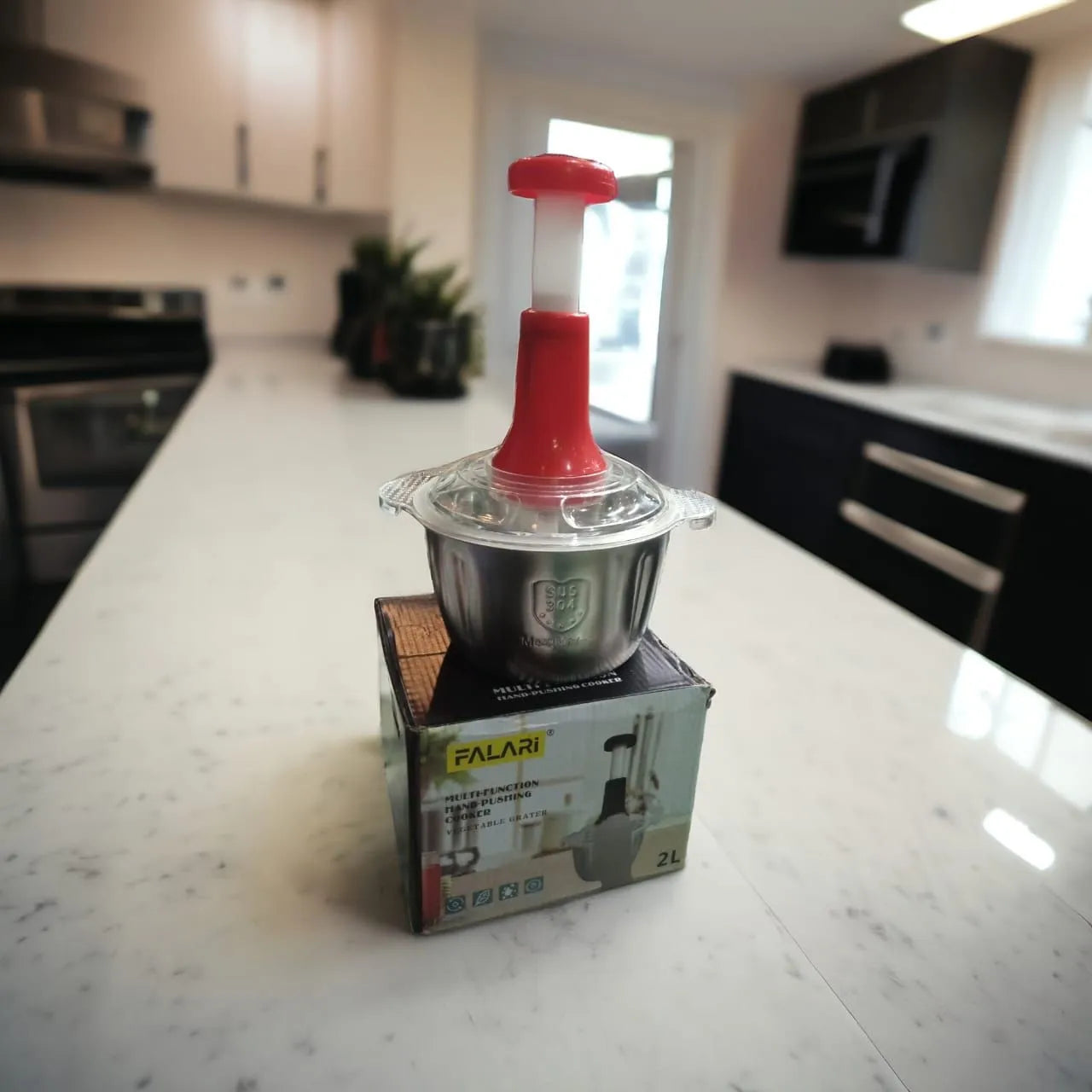 Vegetable Push Chopper – 1.5L Capacity (Box Packing)